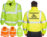 Bicycle Hi Vis Bomber Jacket Cycling Safety Hi Viz RS Jacket Road Safety Awareness Jacket Cyclist Rider Track Ride a Bicycle Men's Coat